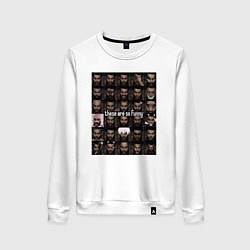 Свитшот хлопковый женский Разный викенд, цвет: белый