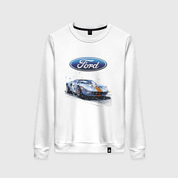 Свитшот хлопковый женский Ford motorsport - sketch, цвет: белый