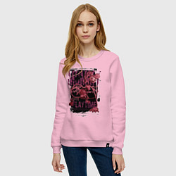 Свитшот хлопковый женский Мамочка длинные ноги из Poppy Playtime, цвет: светло-розовый — фото 2