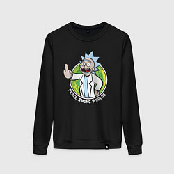 Свитшот хлопковый женский Vault Rick, цвет: черный