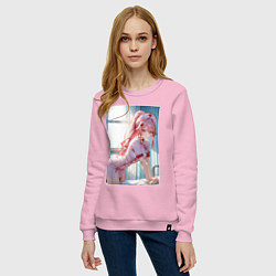Свитшот хлопковый женский Медсестричка позаботится о тебе, цвет: светло-розовый — фото 2