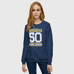 Свитшот хлопковый женский Denver - Aaron Gordon, цвет: тёмно-синий — фото 2