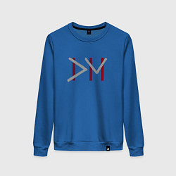 Свитшот хлопковый женский Depeche Mode - videos logo, цвет: синий