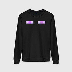 Свитшот хлопковый женский Enderman Minecraft, цвет: черный