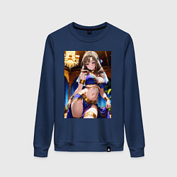Свитшот хлопковый женский Mamako oosuki в одежде танцощицы, цвет: тёмно-синий