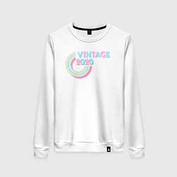 Свитшот хлопковый женский Винтаж 2020, цвет: белый