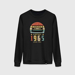 Свитшот хлопковый женский Винтаж 1965, цвет: черный