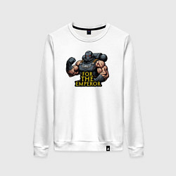 Свитшот хлопковый женский За императора Warhammer 40k, цвет: белый
