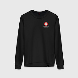 Свитшот хлопковый женский Umbrella corp stuff, цвет: черный
