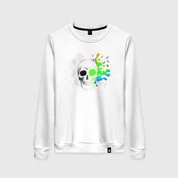 Женский свитшот Не стань серой массой - череп