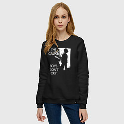 Свитшот хлопковый женский The Cure - парни не плачут, цвет: черный — фото 2