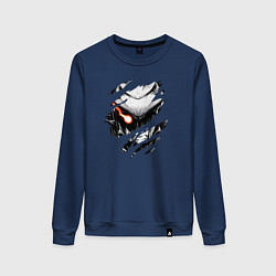 Свитшот хлопковый женский Anime Goblin Slayer Orcbolg, цвет: тёмно-синий