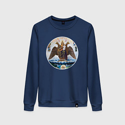 Женский свитшот Если ангел твой за твоим плечом то гром и молния т