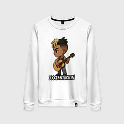 Свитшот хлопковый женский XXXTentacion мультяшный, цвет: белый