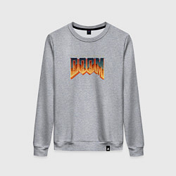 Свитшот хлопковый женский Doom ultimate logo, цвет: меланж
