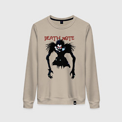 Свитшот хлопковый женский Death note Ryuk - темный, цвет: миндальный