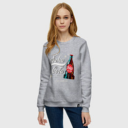 Свитшот хлопковый женский Nuka cola - Fallout, цвет: меланж — фото 2