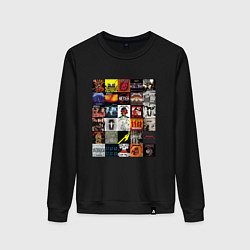 Свитшот хлопковый женский Metallica - обложки, цвет: черный