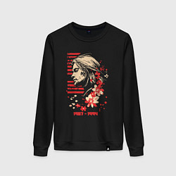 Свитшот хлопковый женский Kurt Cobain life, цвет: черный