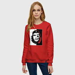 Свитшот хлопковый женский Money heist revolution, цвет: красный — фото 2