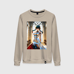 Свитшот хлопковый женский Завораживающая походка Йор Форджер, цвет: миндальный
