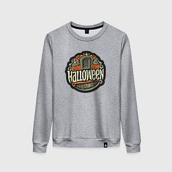 Свитшот хлопковый женский День хэллоуина, цвет: меланж