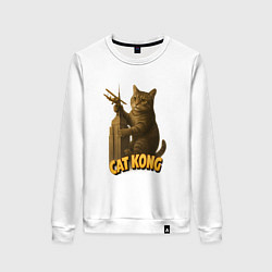 Свитшот хлопковый женский Cat Cong, цвет: белый