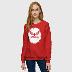 Свитшот хлопковый женский Гордость Армении, цвет: красный — фото 2