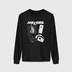 Свитшот хлопковый женский The Cure group, цвет: черный