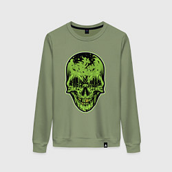 Женский свитшот Green skeletor
