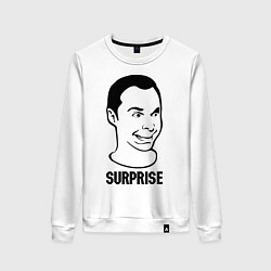 Свитшот хлопковый женский Sheldon surprise, цвет: белый