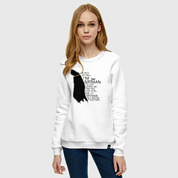 Свитшот хлопковый женский Я не говорю что я Бэтмен, цвет: белый — фото 2
