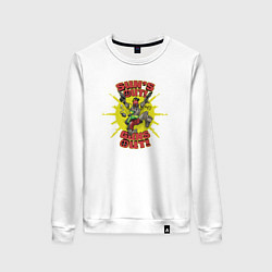 Свитшот хлопковый женский Deadpool guns out, цвет: белый