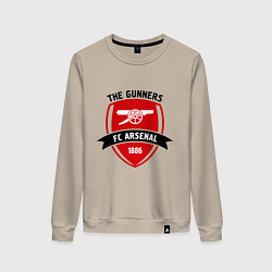 Свитшот хлопковый женский FC Arsenal: The Gunners, цвет: миндальный