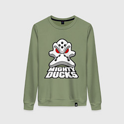 Свитшот хлопковый женский HC Anaheim Ducks, цвет: авокадо