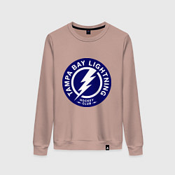 Свитшот хлопковый женский HC Tampa Bay Lightning, цвет: пыльно-розовый