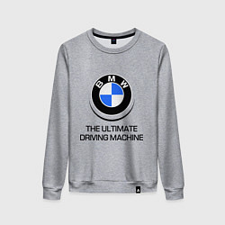Свитшот хлопковый женский BMW Driving Machine, цвет: меланж