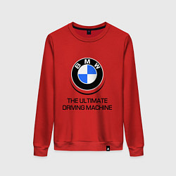 Свитшот хлопковый женский BMW Driving Machine, цвет: красный