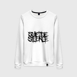 Свитшот хлопковый женский Suicide Silence, цвет: белый