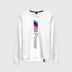 Свитшот хлопковый женский BMW M Power, цвет: белый
