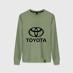 Свитшот хлопковый женский Toyota Logo, цвет: авокадо