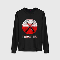 Свитшот хлопковый женский Pink Floyd: Trust us, цвет: черный