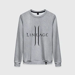 Свитшот хлопковый женский Lineage logo, цвет: меланж