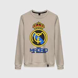 Свитшот хлопковый женский Real Madrid, цвет: миндальный