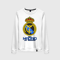Свитшот хлопковый женский Real Madrid, цвет: белый