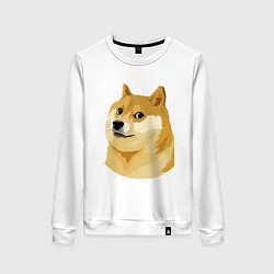 Свитшот хлопковый женский Doge, цвет: белый