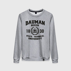 Свитшот хлопковый женский BAUMAN University, цвет: меланж