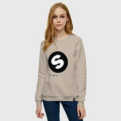 Свитшот хлопковый женский Spinnin records, цвет: миндальный — фото 2