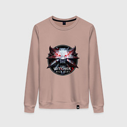 Свитшот хлопковый женский The Witcher 3, цвет: пыльно-розовый