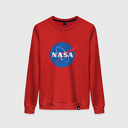 Свитшот хлопковый женский NASA: Logo, цвет: красный